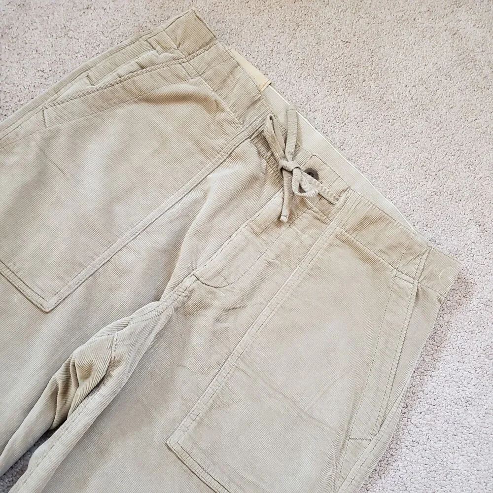 NWT Faherty Stretch Terry Corduroy Sz Medium Mens Barley Brown Utility Pants